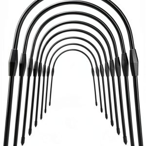 MiShu Greenhouse Hoops Black Detachable Plant Cover Frame-0