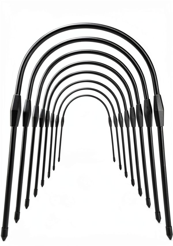 MiShu Greenhouse Hoops Black Detachable Plant Cover Frame-0