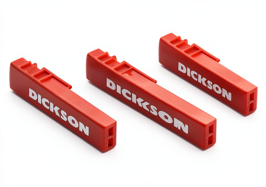 Dickson Red Circular Chart Pen showing snap closure and ball tip