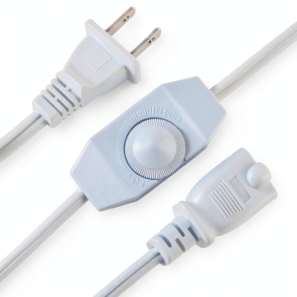Leymays rotating dimmer cord installed behind a sofa in a living room