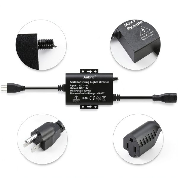 Aubric Outdoor Dimmer 110V Plug-In LED Control-1