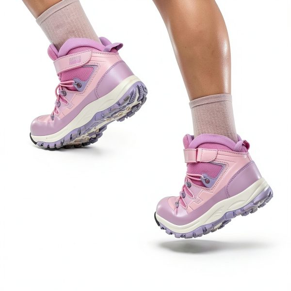 Kids Hiking Boots R CORD Girls Waterproof TPR Traction Drawstring-2