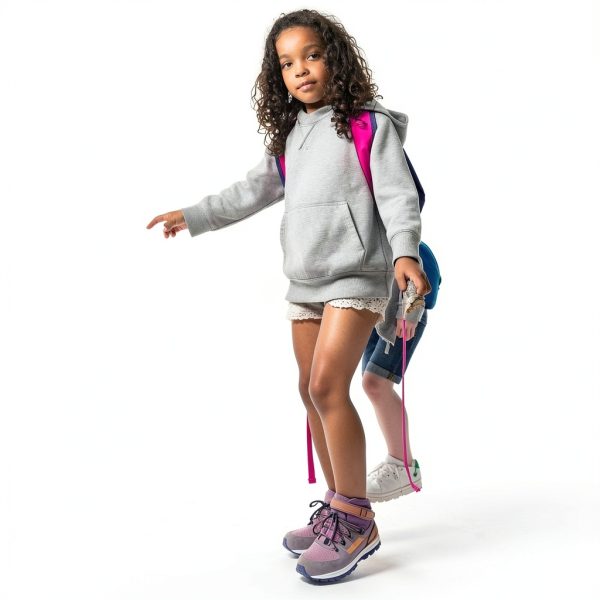 Kids Hiking Boots R CORD Girls Waterproof TPR Traction Drawstring-5