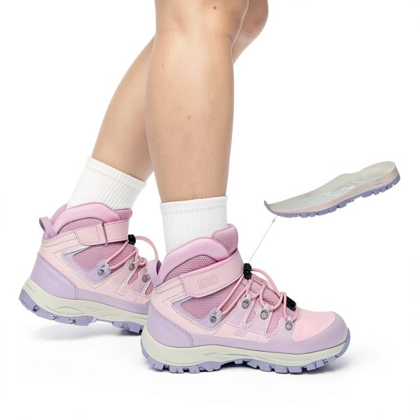 Kids Hiking Boots R CORD Girls Waterproof TPR Traction Drawstring-3