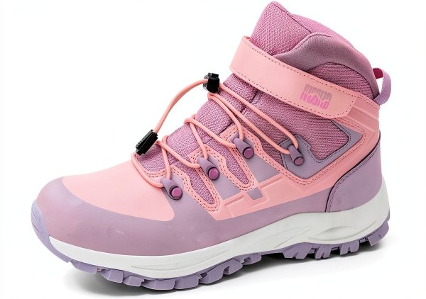 Kids Hiking Boots R CORD Girls Waterproof TPR Traction Drawstring-0
